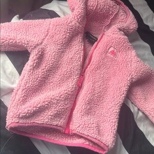 Little Girl Pink Fleece Hooded Snozu Jacket 18m